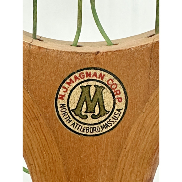 Antique 1900's N J Magnan Wonder Wood Tennis Racket Attleboro MASS Collectors - Picture 2 of 6